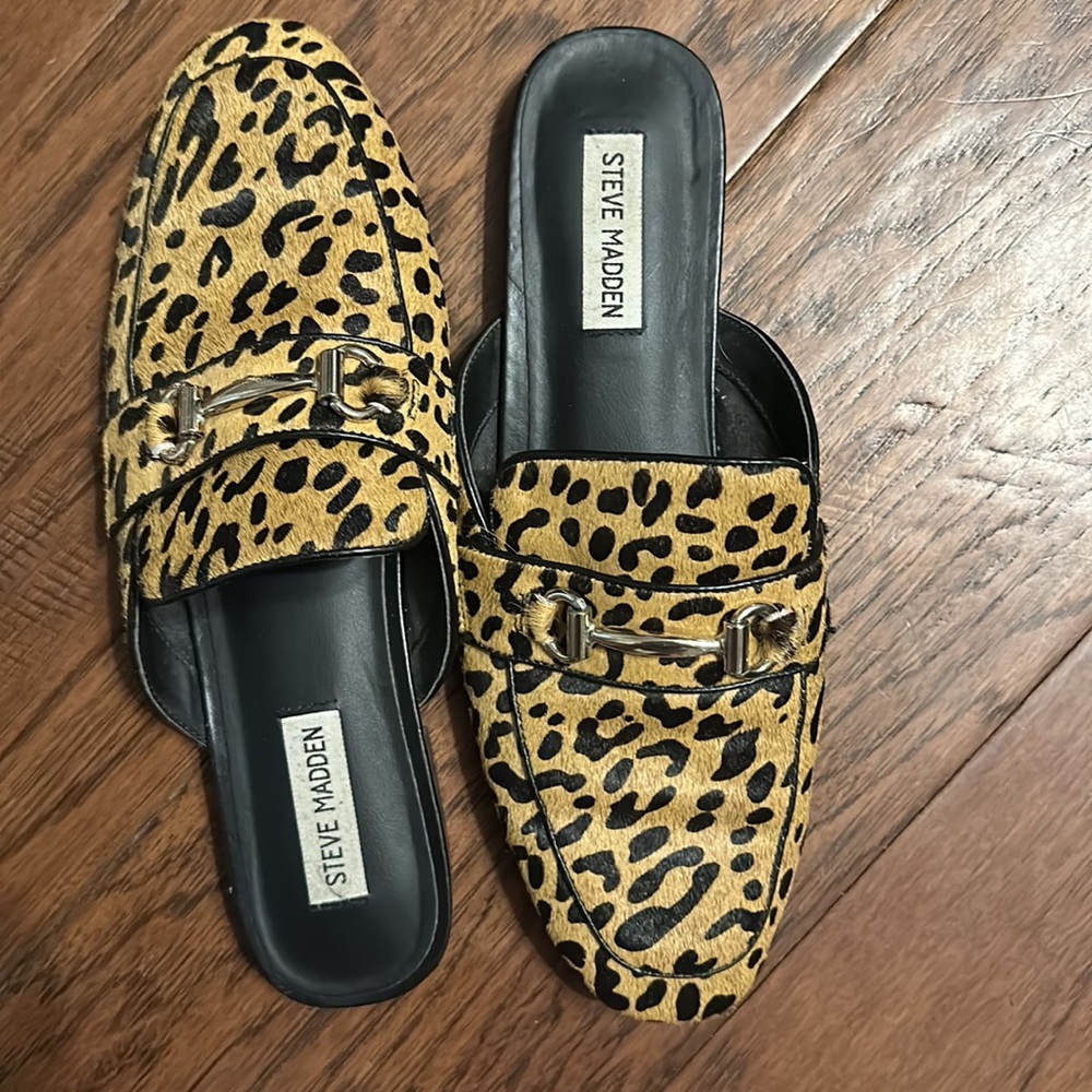 Steve Madden Leopard Print Mules